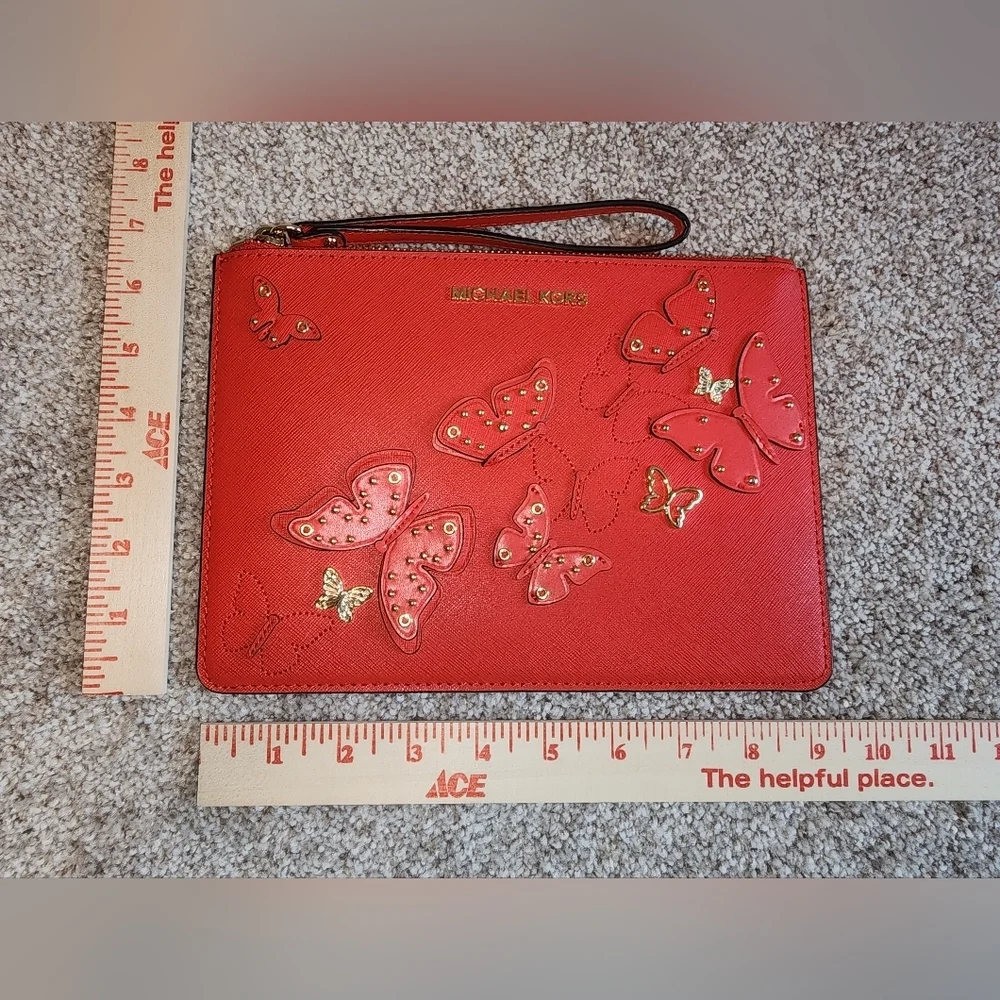 Michael KORS Jet Set Red Travel Wristlet‎